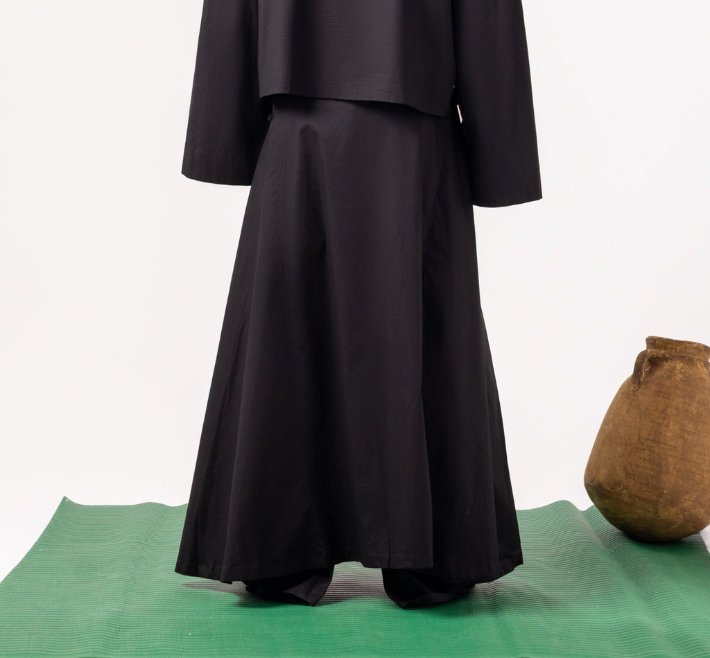 Black Galabeya Seyala Pants