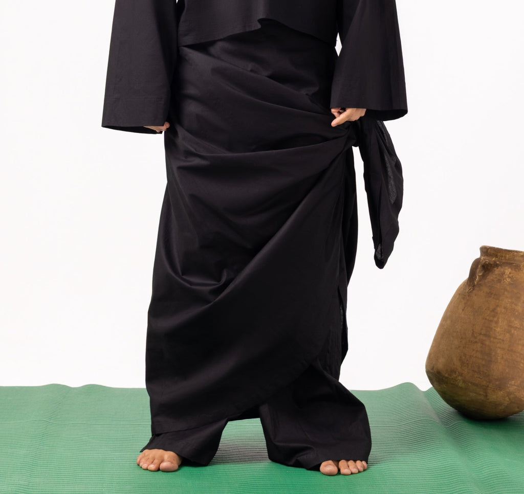 Black Galabeya Seyala Pants